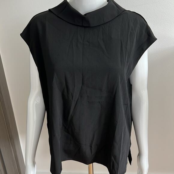 NWT REVOLVE & MINIMALIST lovers COMMENSE black blouse cap sleeves M - Picture 4 of 9